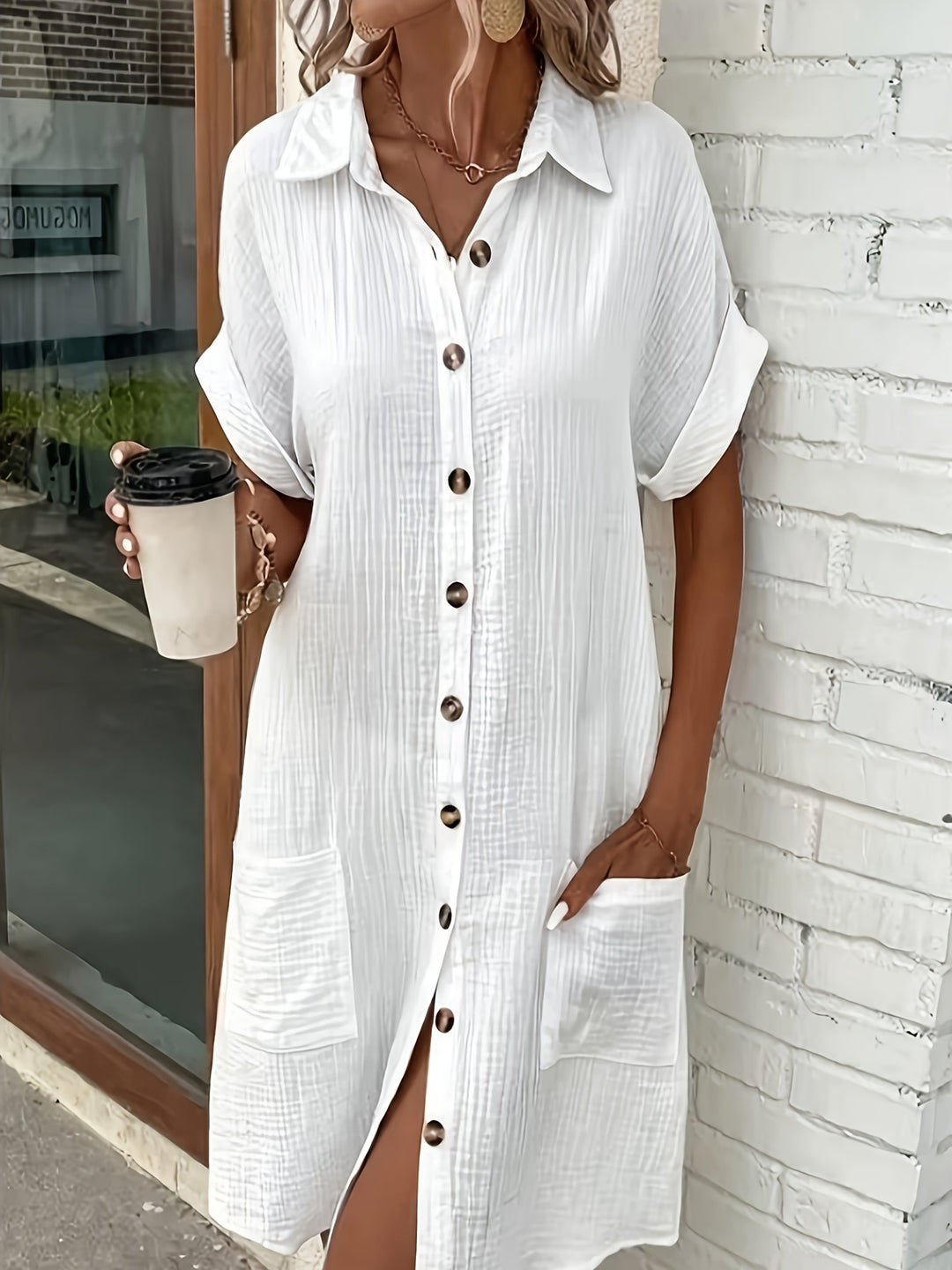 Georgia | Relaxed Button-Front Shirt Dress