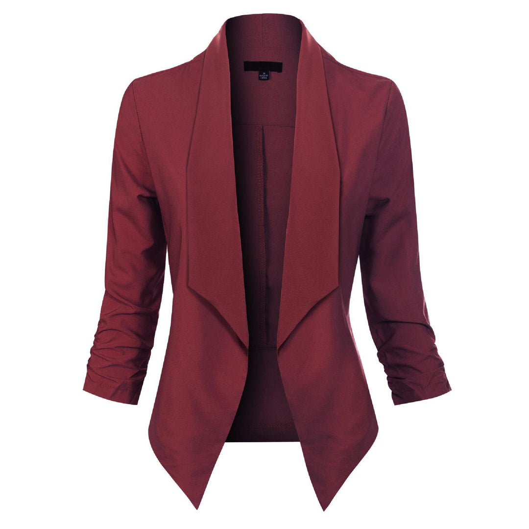 Camilla | Draped Open-Front Blazer