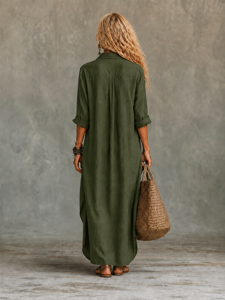 Pippa | Relaxed Collared Maxi Dress