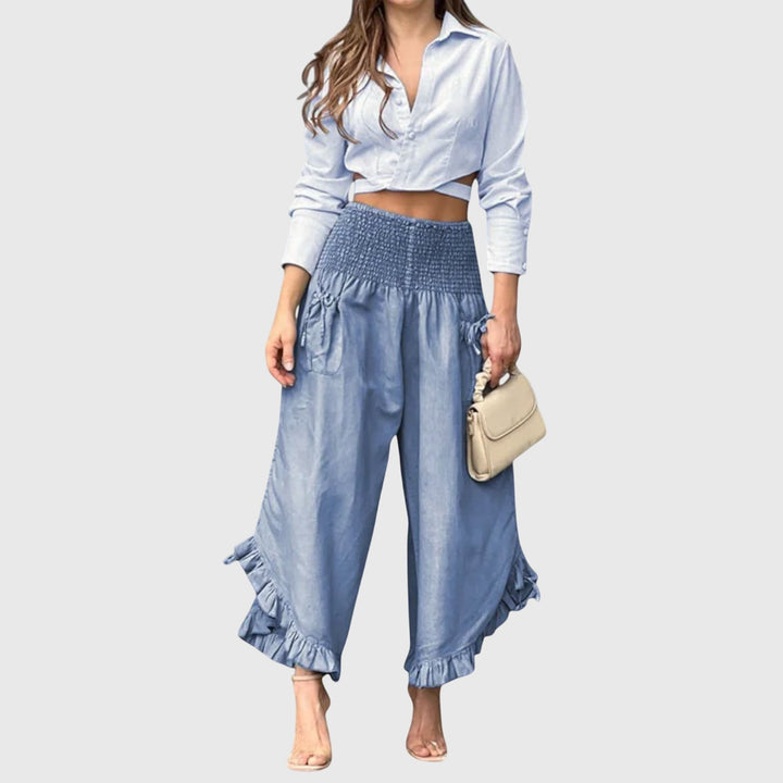 Aveline | Flowing Wide-Leg Trousers