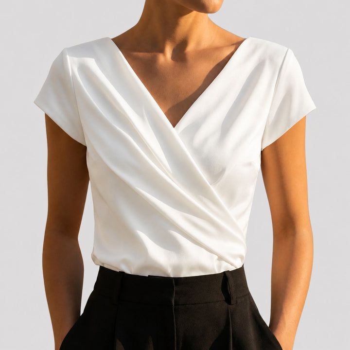 Violet | Draped Wrap Blouse