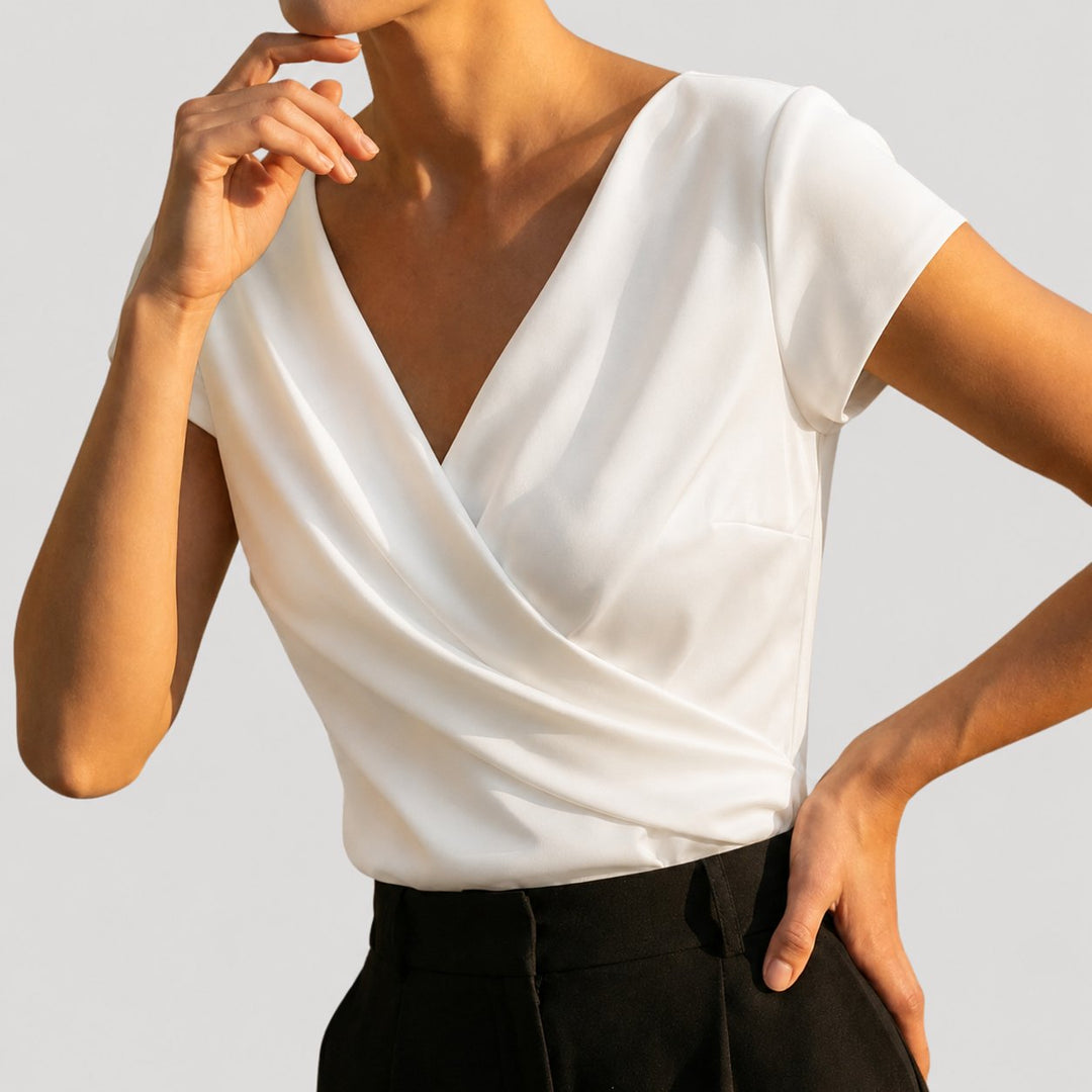 Violet | Draped Wrap Blouse
