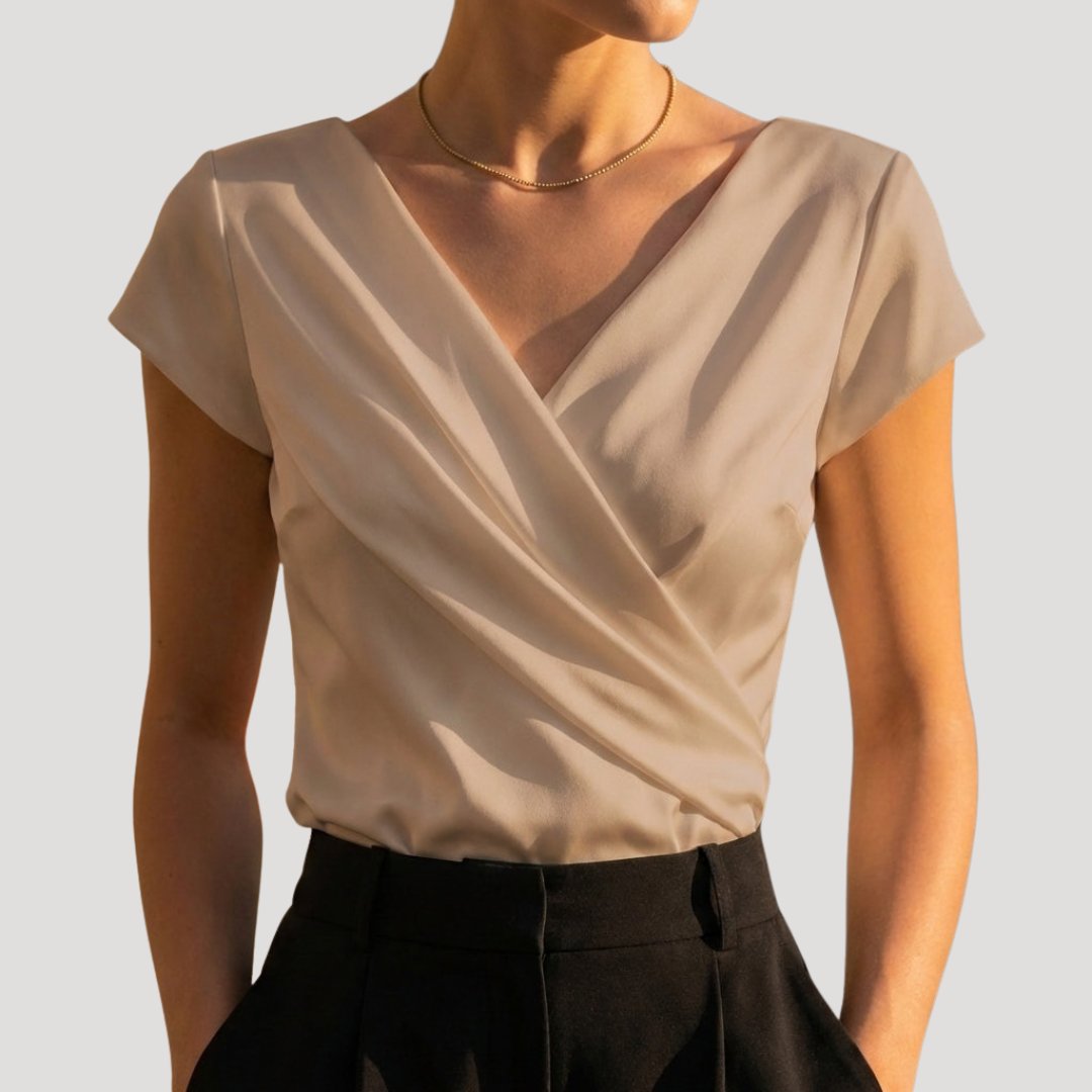 Violet | Draped Wrap Blouse