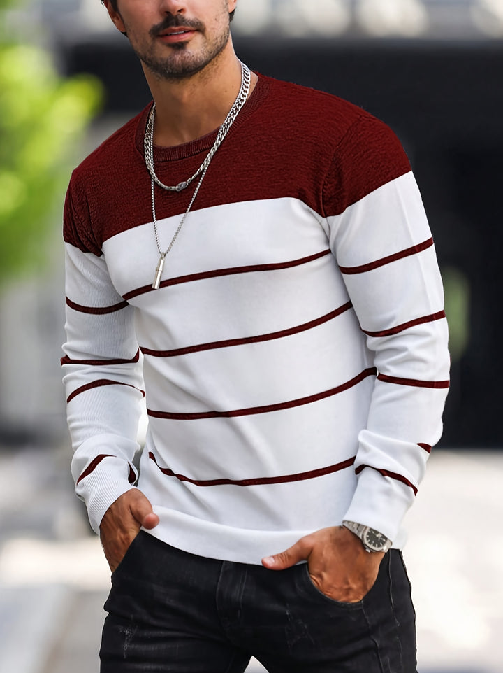 Harrison | Colour-Block Striped Sweater