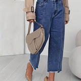 Priya | Cropped Straight-Leg Jeans