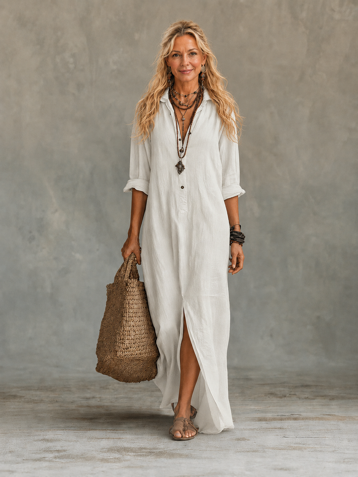 Pippa | Relaxed Collared Maxi Dress