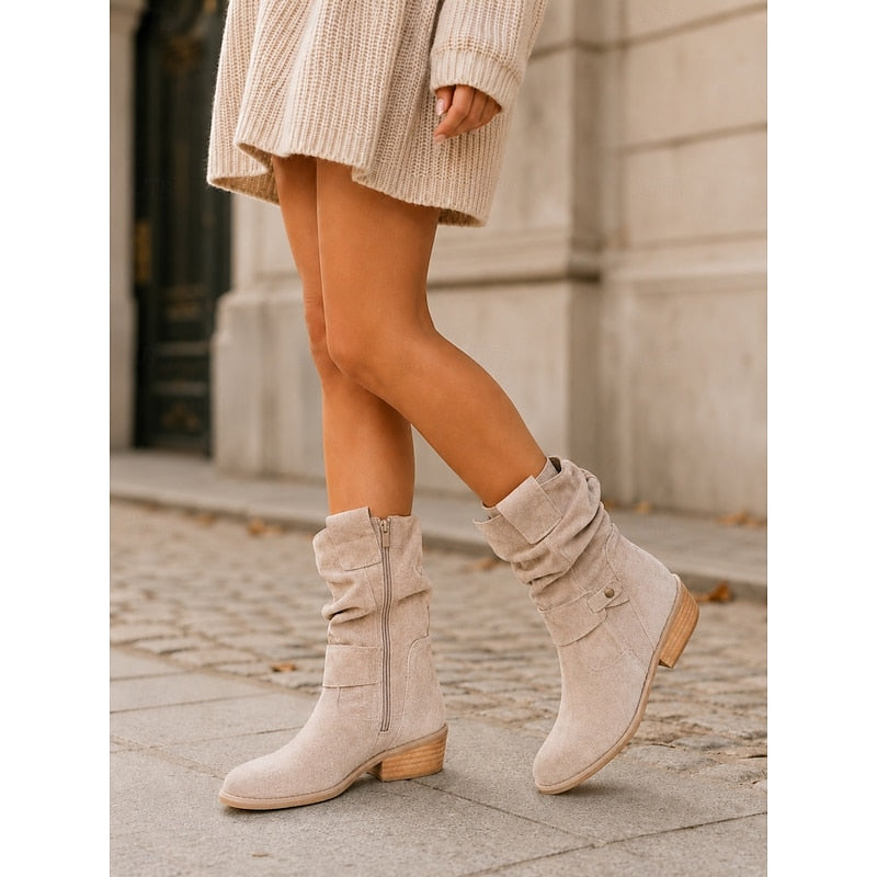 Tamsin | Slouchy Buckle Ankle Boots