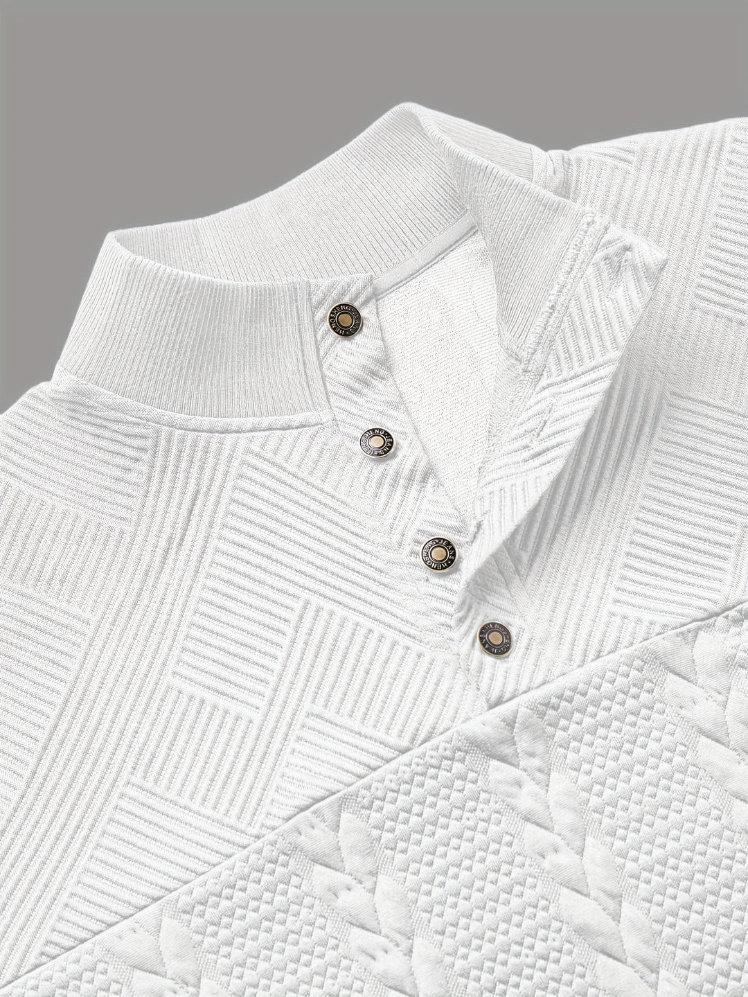 Malcolm | Textured Button-Neck Henley