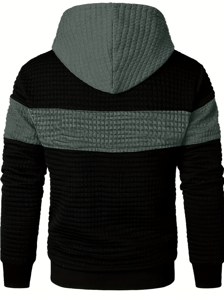 Jasper | Textured Colour-Block Hoodie