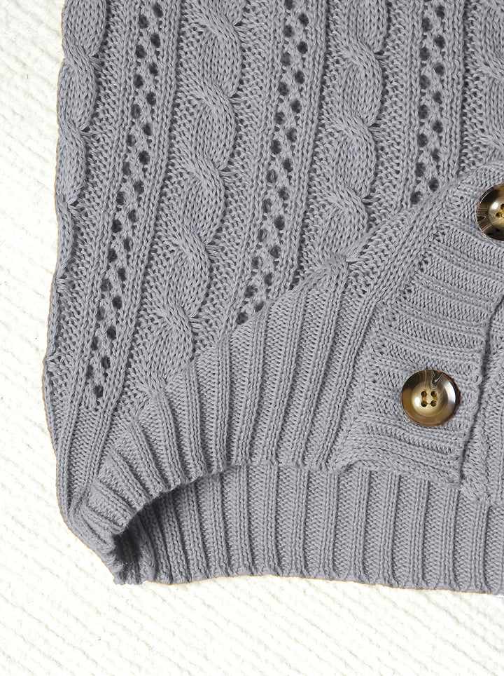 Eloise | Cable-Knit Button Cardigan