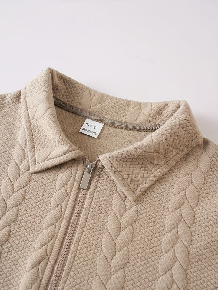Harvey | Textured Half-Zip Pullover