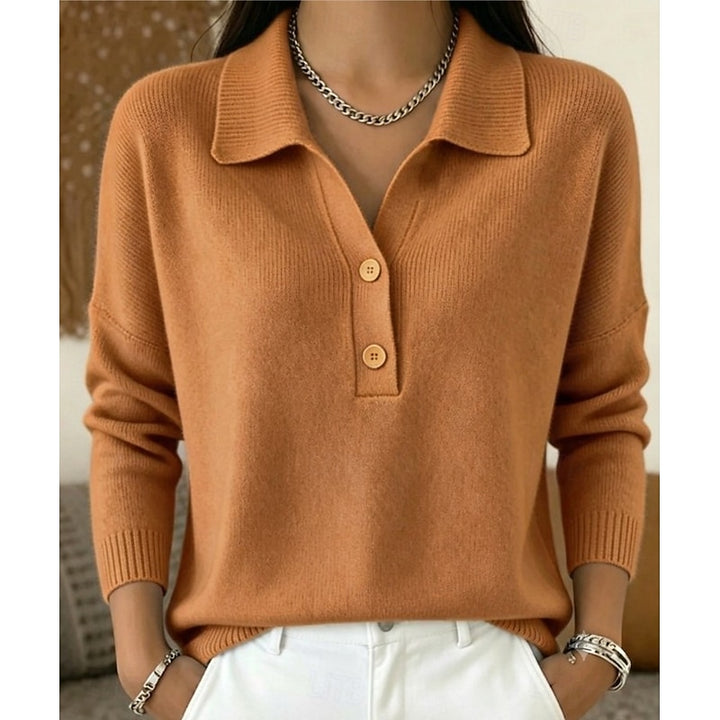 Marielle | Elegant Collared Button Jumper