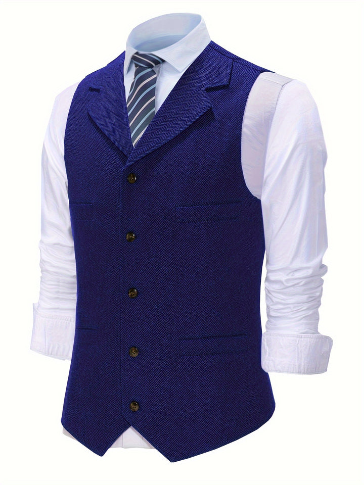 Grayson | Tailored Herringbone Waistcoat