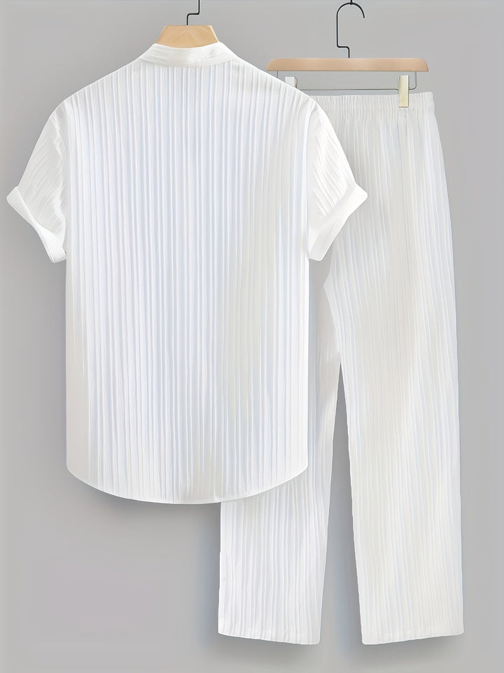 Nathan | Relaxed Stand-Collar Two-Piece Set