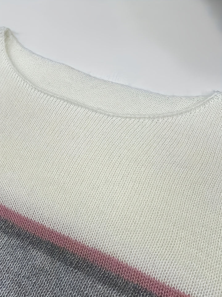 Marion | Colour-Block Long Sleeve Jumper