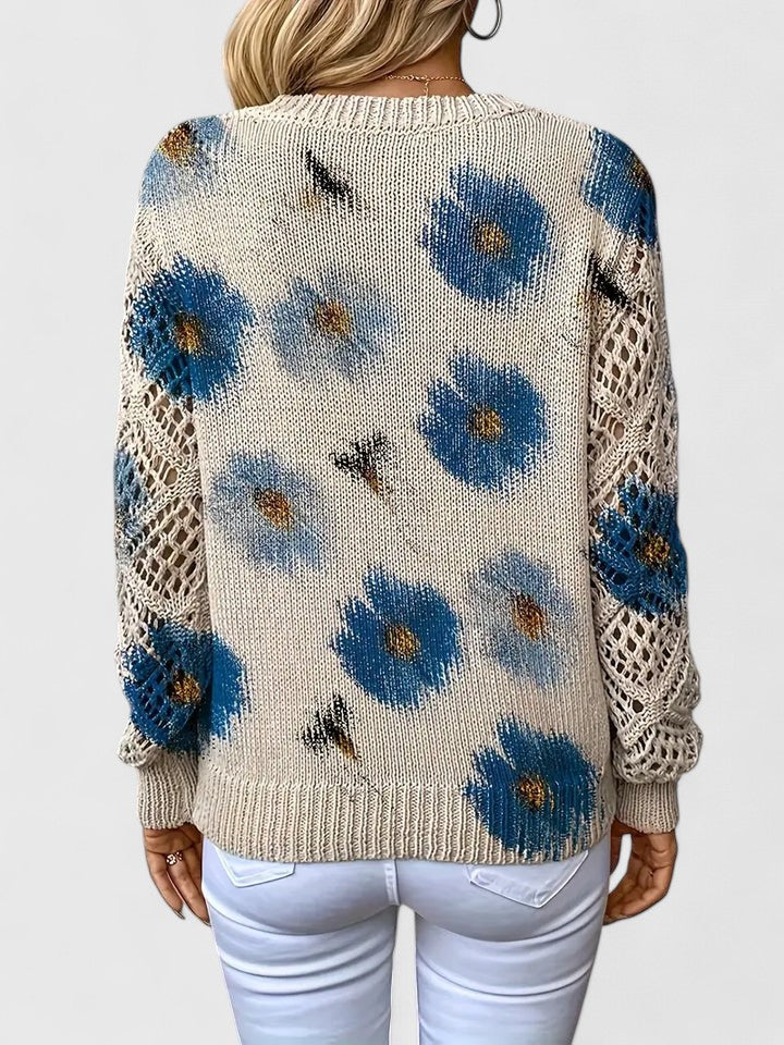 Bronwen | Floral Openwork Jumper