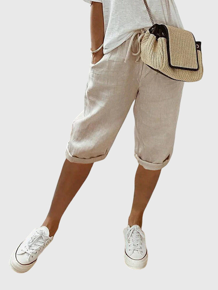Roslyn | Relaxed Drawstring Capri Trousers