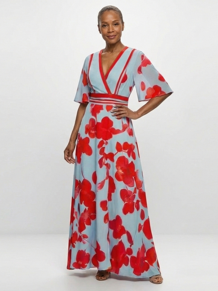 Katrina | Blossom-Print Maxi Dress