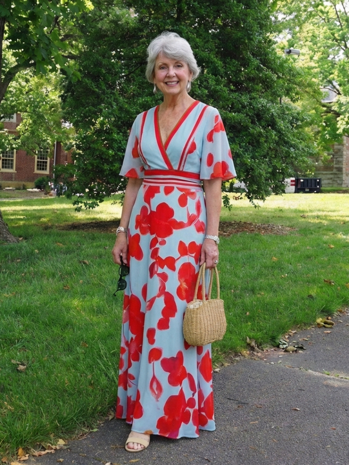 Katrina | Blossom-Print Maxi Dress