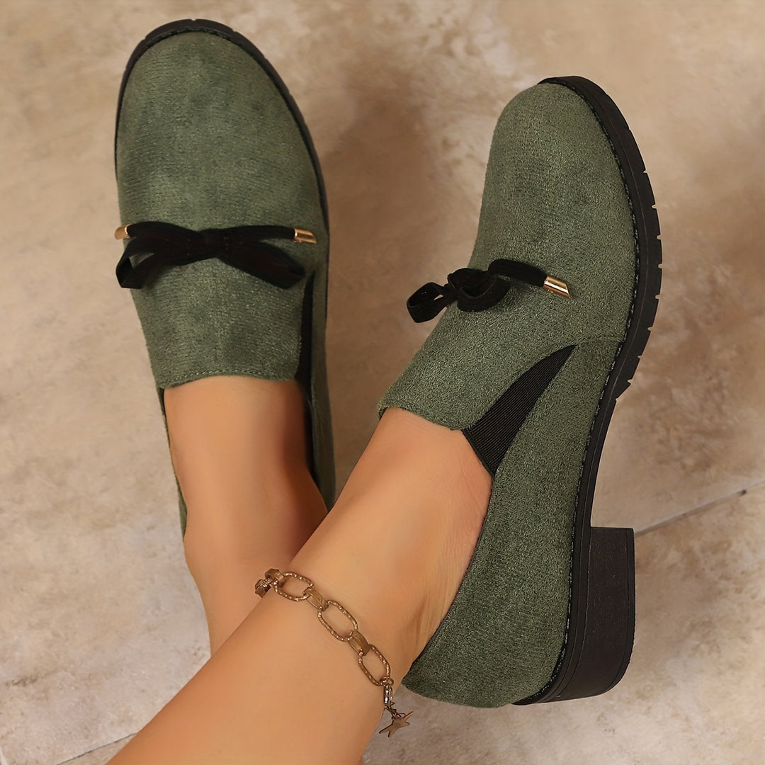 Helen | Bow-Detail Slip-On Loafers