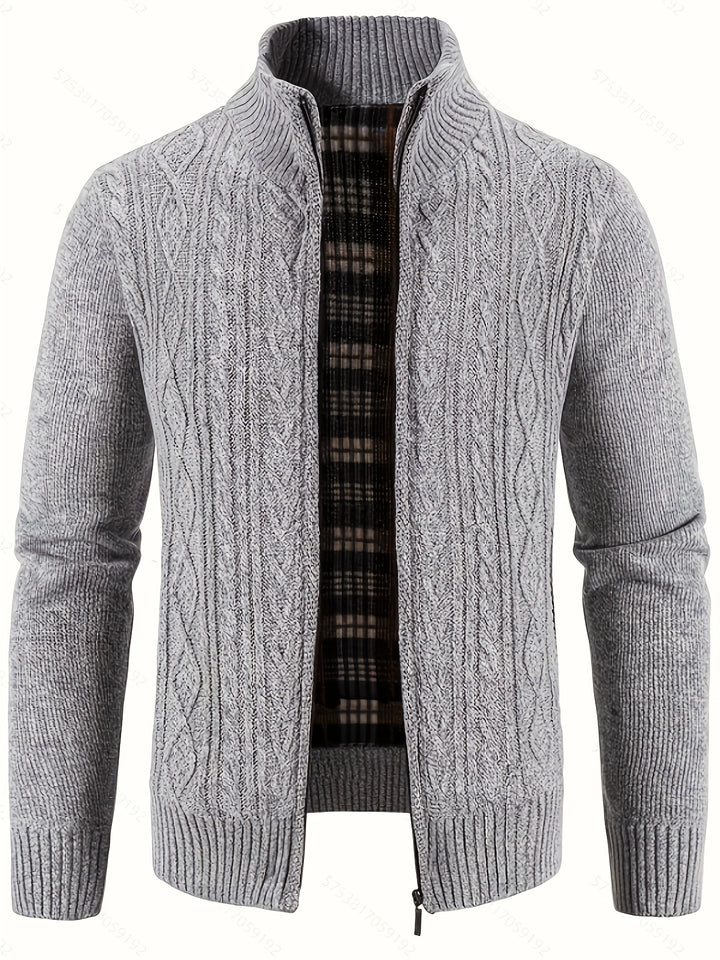 Alistair | Textured Full-Zip Cardigan