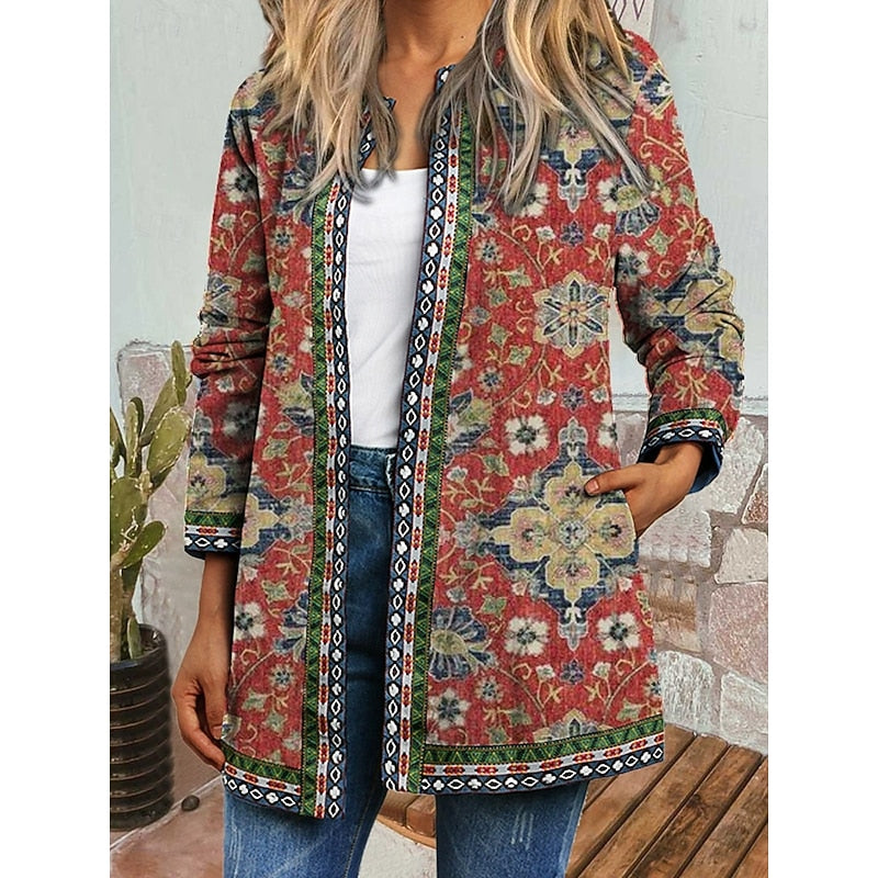 Ainsley | Open-Front Patterned Jacket