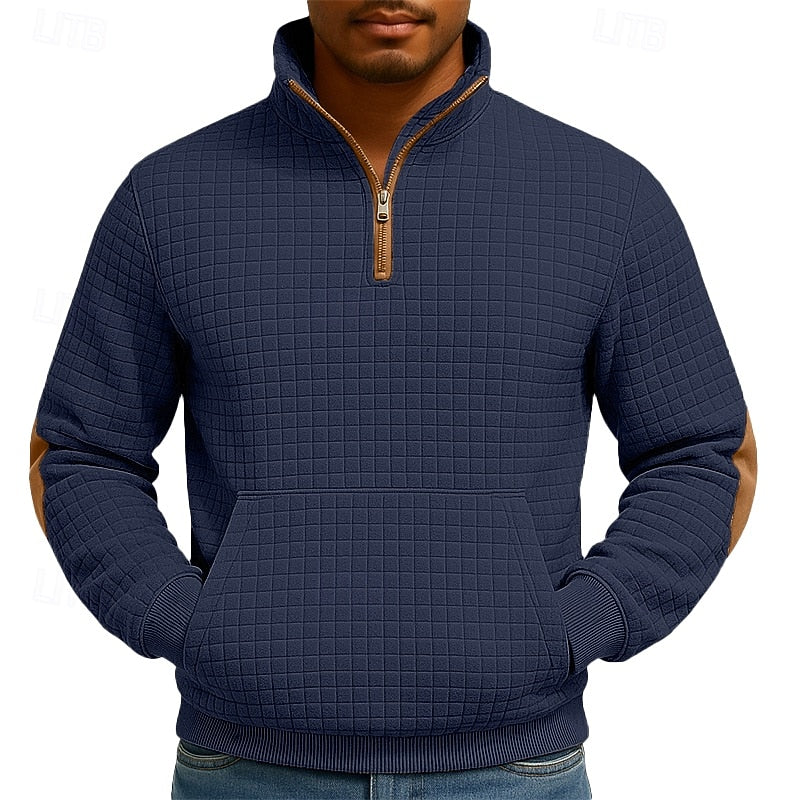 Weston | Textured Quarter-Zip Sweatshirt