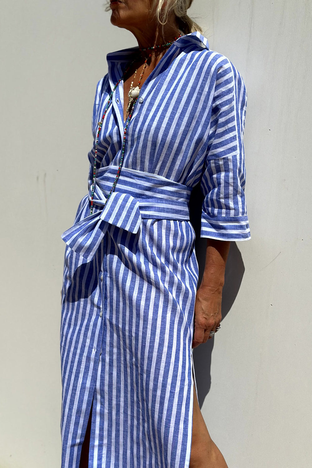 Caroline | Relaxed Striped Shirt Dress