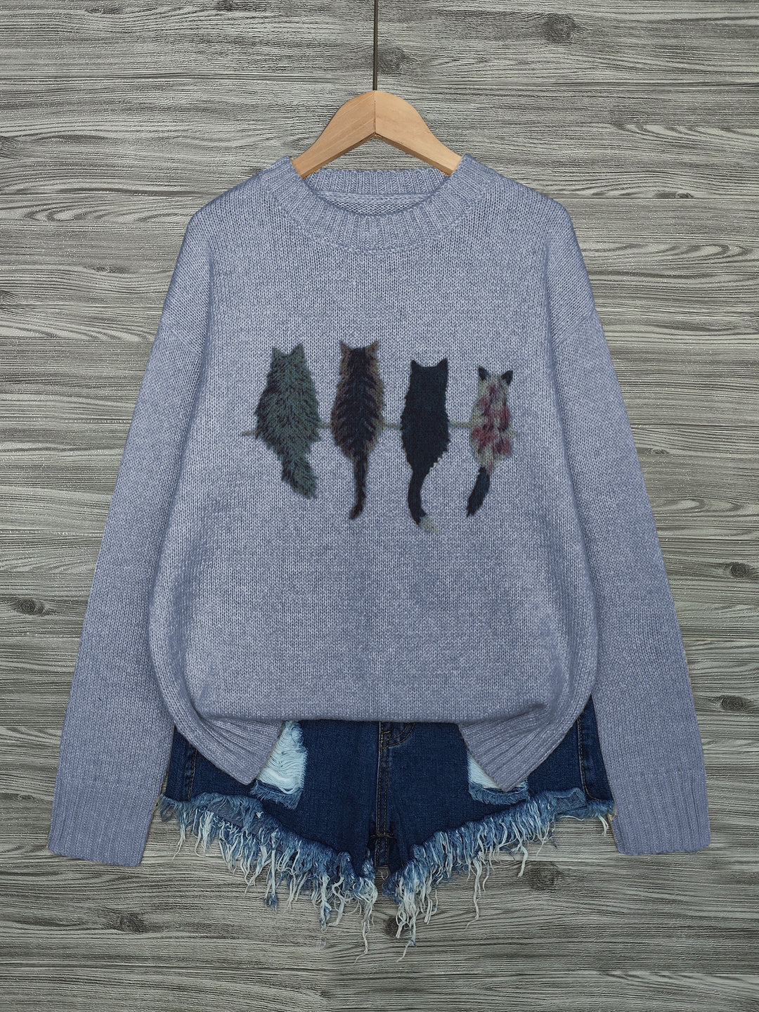Winifred | Cosy Cat-Print Jumper