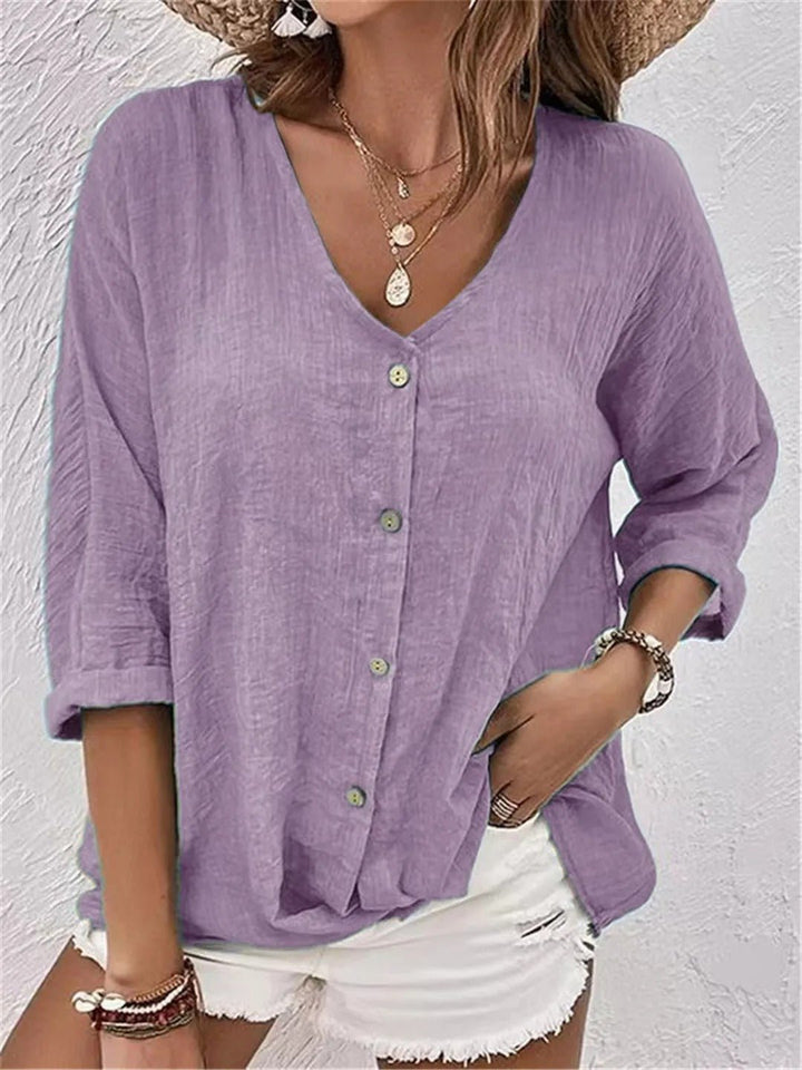 Bryony | Relaxed V-Neck Blouse