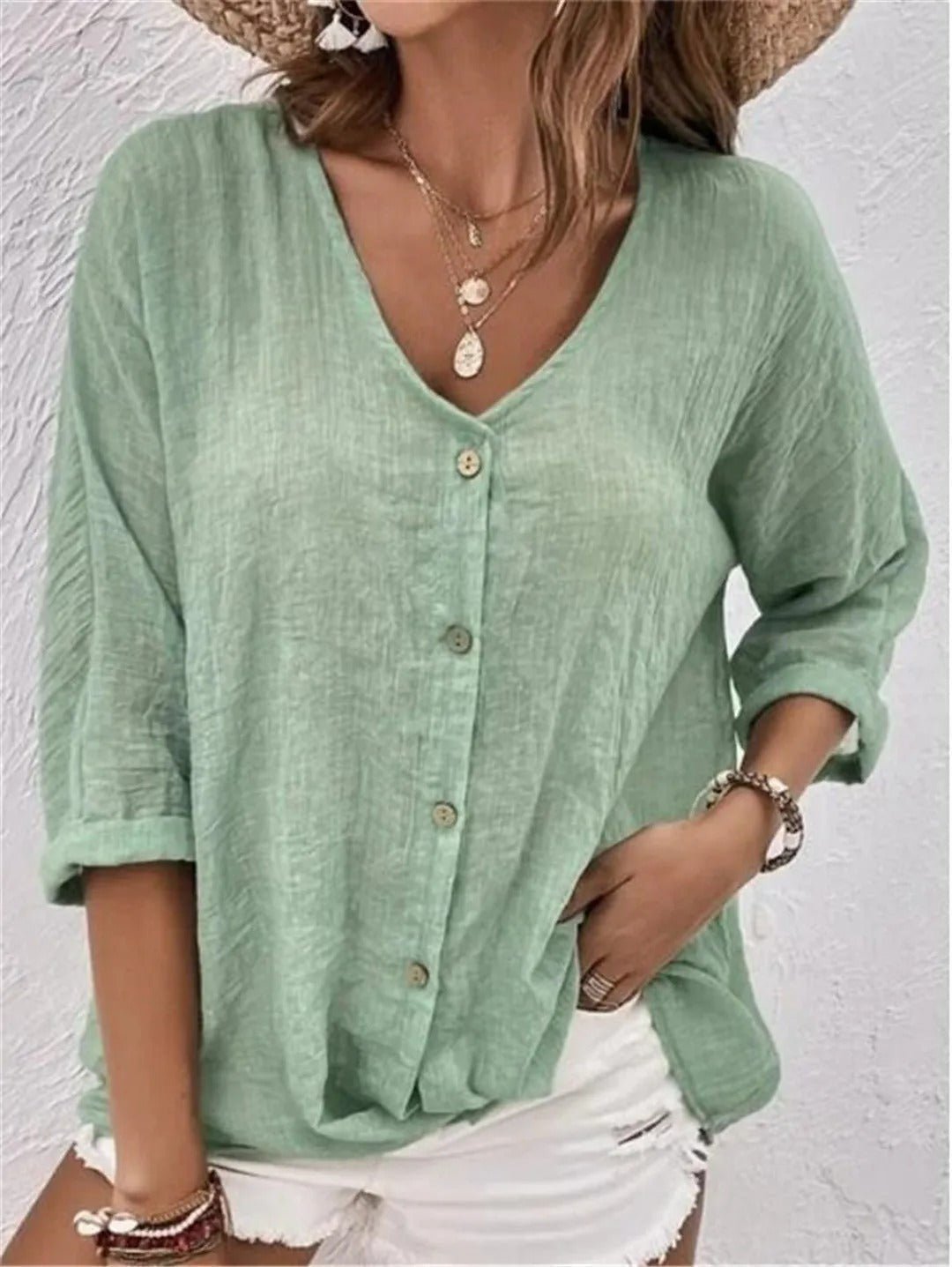 Bryony | Relaxed V-Neck Blouse