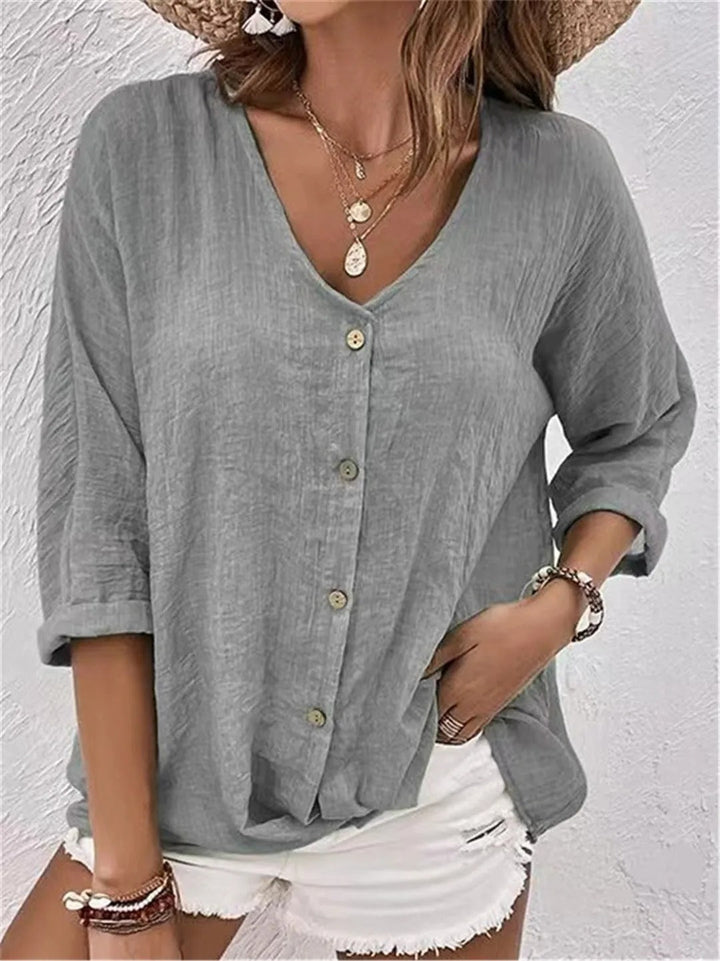 Bryony | Relaxed V-Neck Blouse