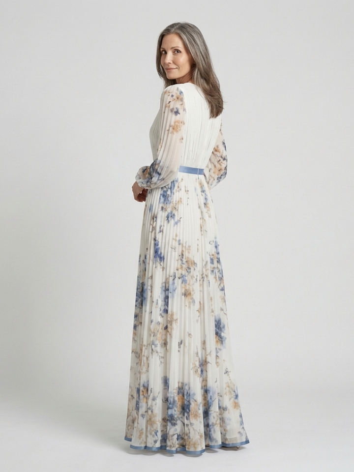 Sybil | Flowing Pleated Maxi Dress