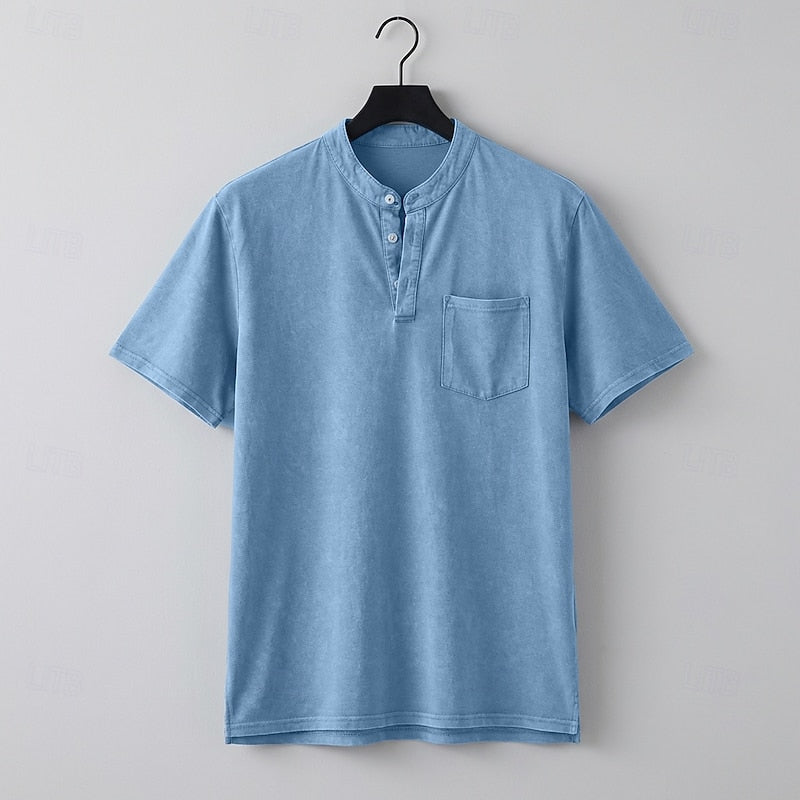 Rhys | Vintage Short-Sleeve Henley Shirt
