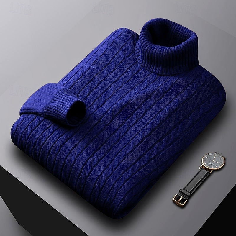 Sebastian | Cable-Knit Turtleneck Jumper