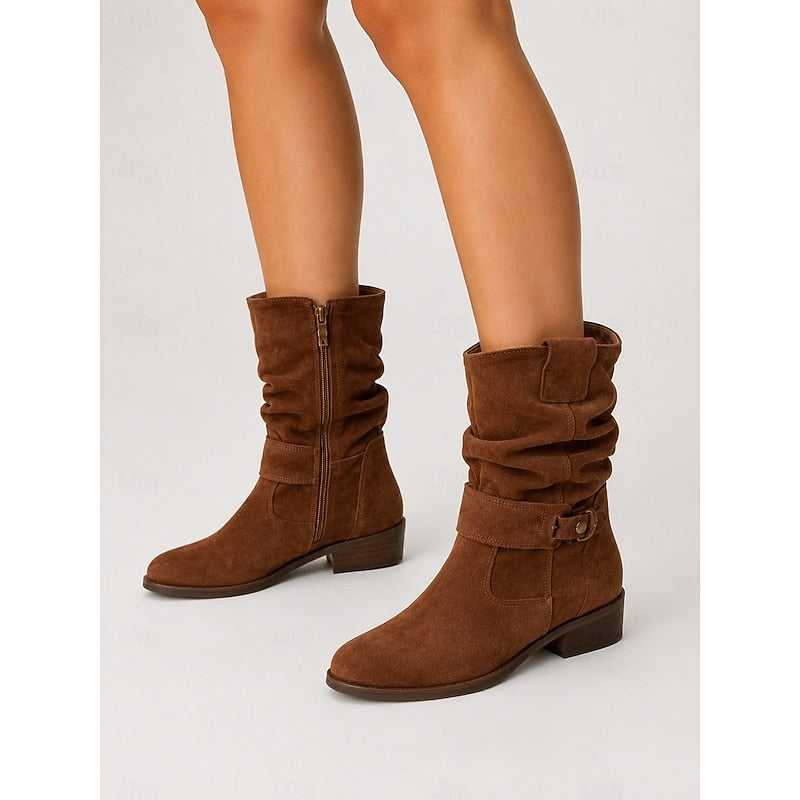 Tamsin | Slouchy Buckle Ankle Boots
