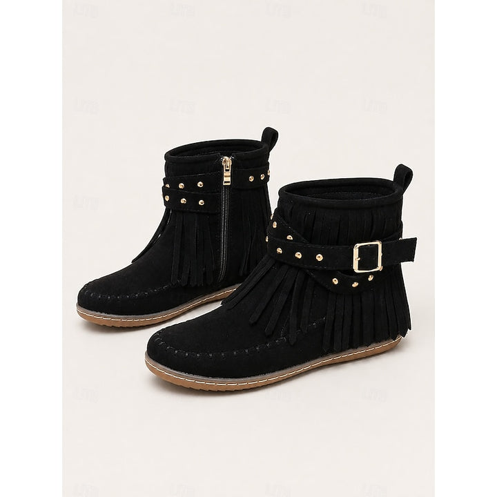 Frida | Fringed Western Ankle Boots
