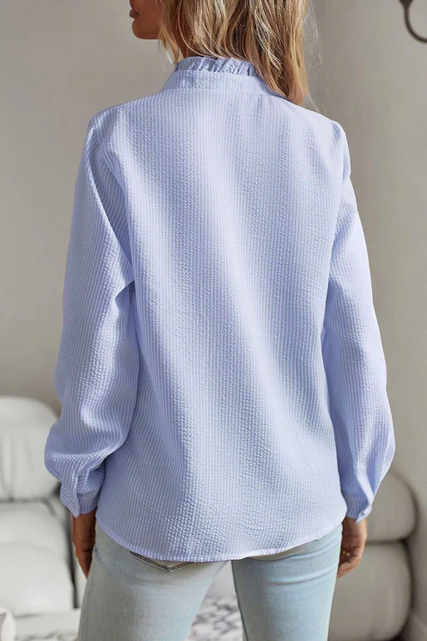 Elaine | Ruffled Button-Front Blouse