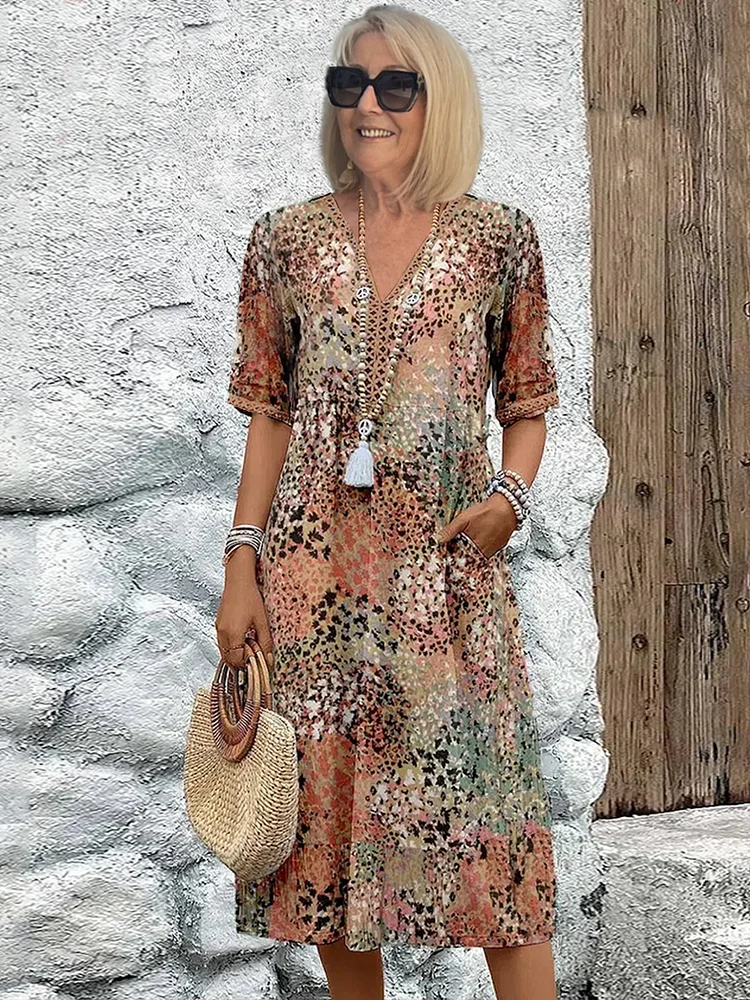 Penelope | Free-Spirited Print Midi Dress