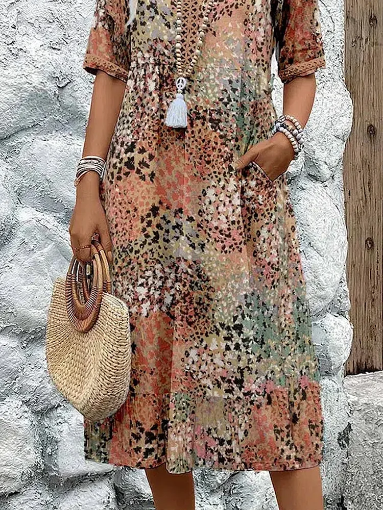 Penelope | Free-Spirited Print Midi Dress