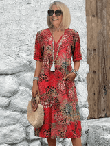 Naomi | Blossom Print Midi Dress