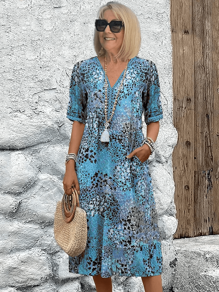 Naomi | Blossom Print Midi Dress