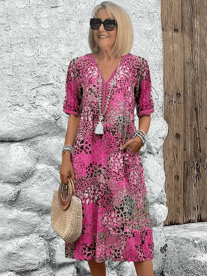 Naomi | Blossom Print Midi Dress