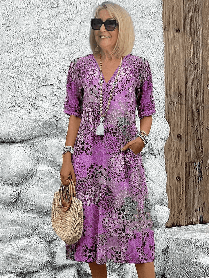 Naomi | Blossom Print Midi Dress