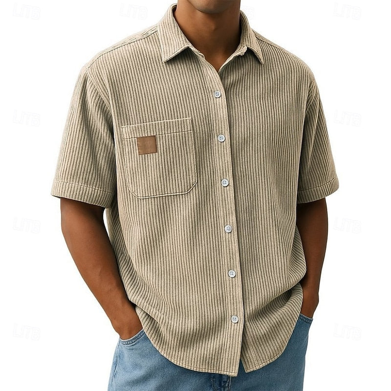 Ashton | Relaxed Ribbed-Texture Shirt