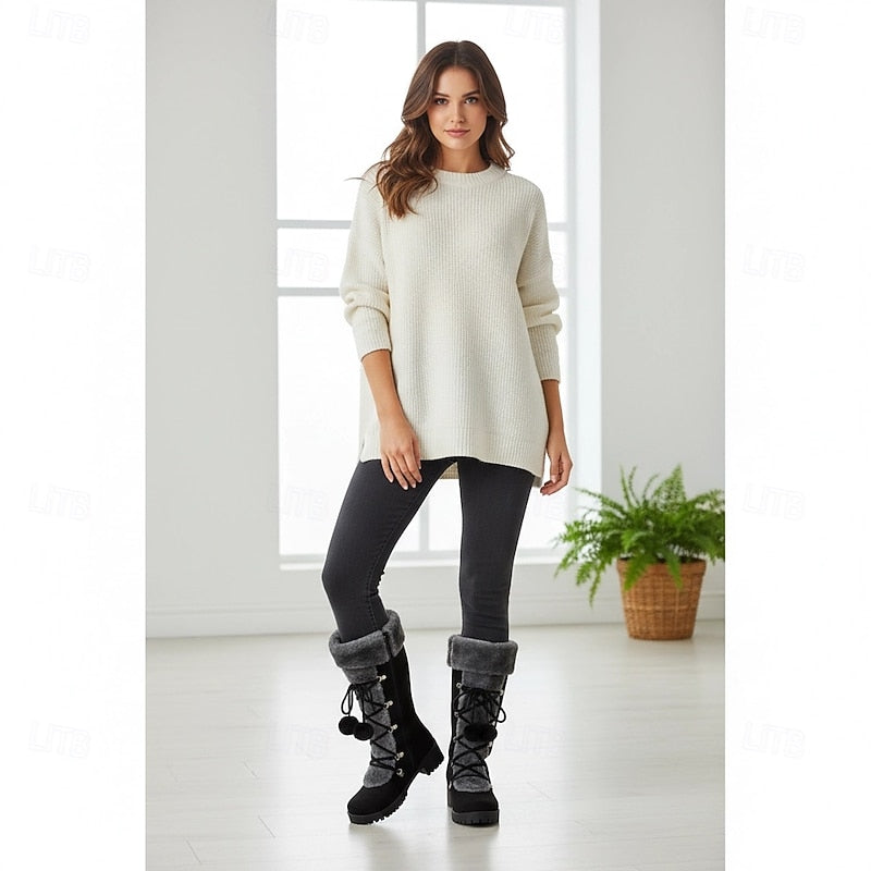 Brielle | Cosy Lace-Up Winter Boots