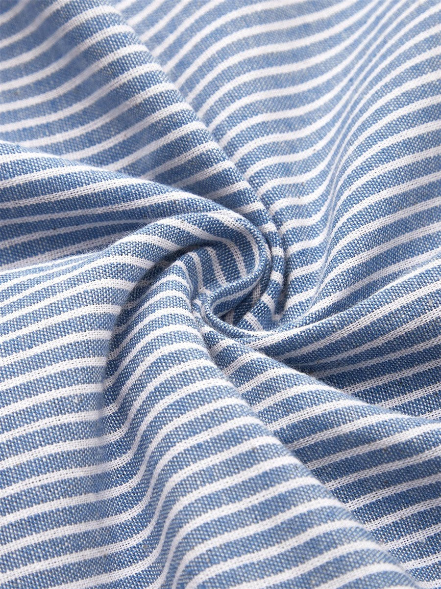 Esme | Striped Button-Detail Midi Dress