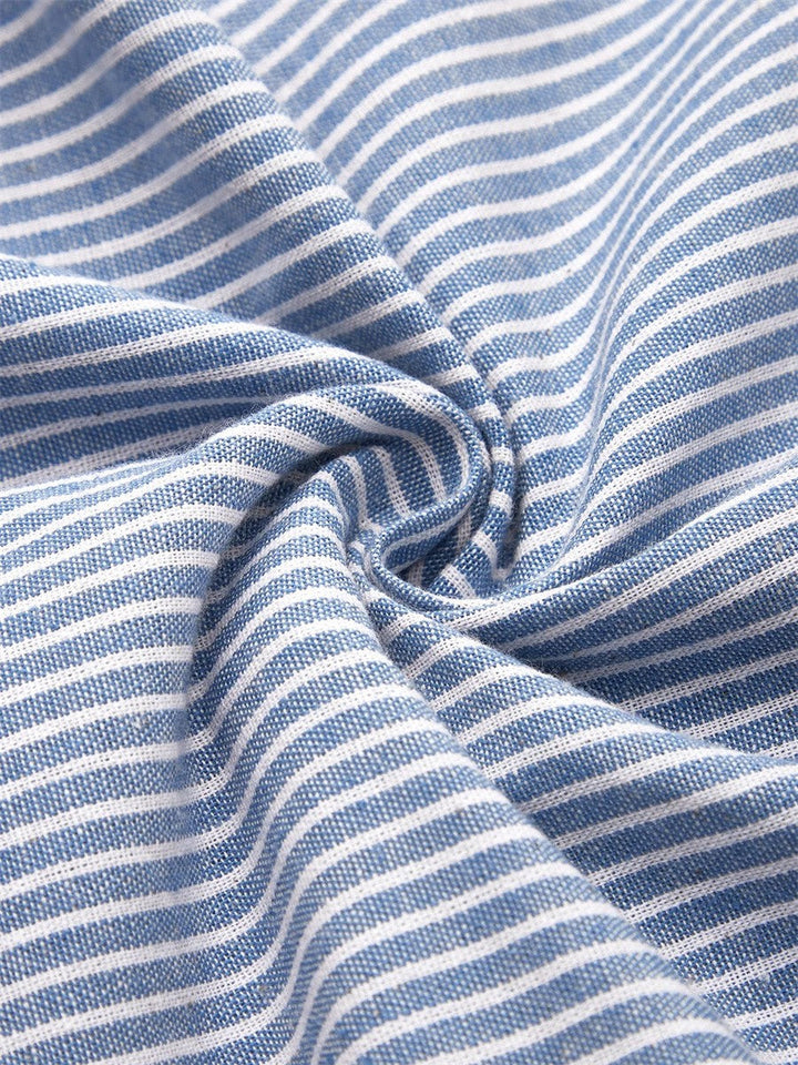 Esme | Striped Button-Detail Midi Dress