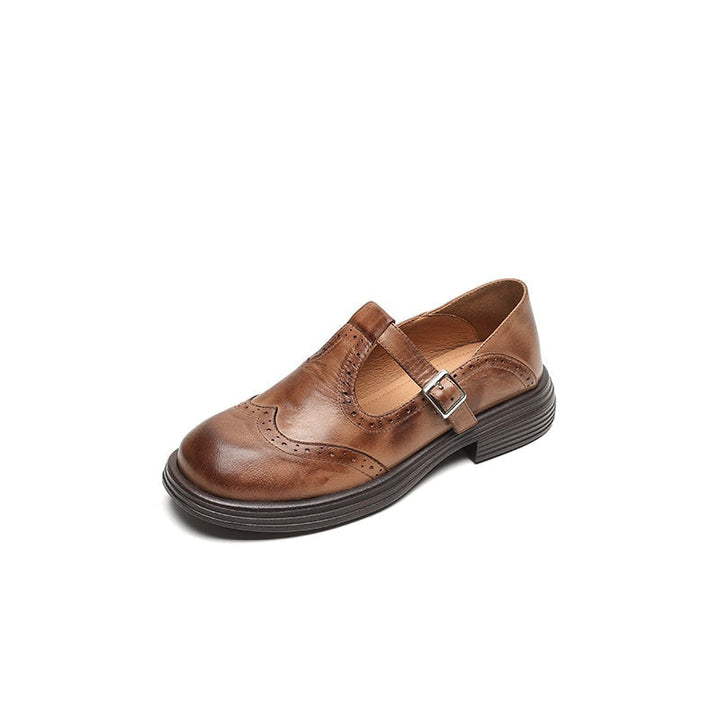 Bernadette | Timeless Brogue T-Strap Mary Janes