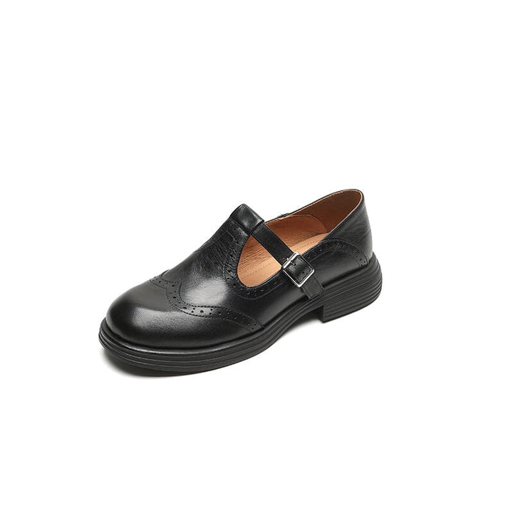 Bernadette | Timeless Brogue T-Strap Mary Janes